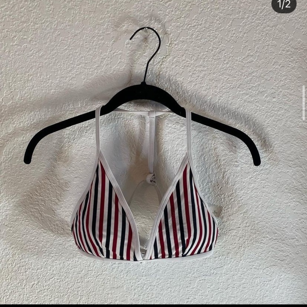 Red and navy blue stripes